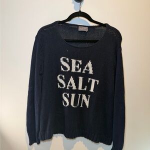 Wooden Ships Navy and White Sweater